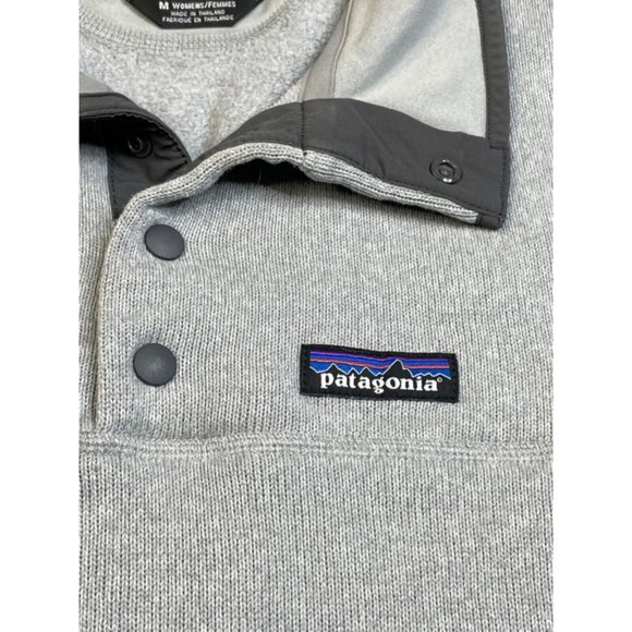 Patagonia Women M Better Sweater Fleece Jacket Gray Marsupial Lightweight Snap - Picture 4 of 8